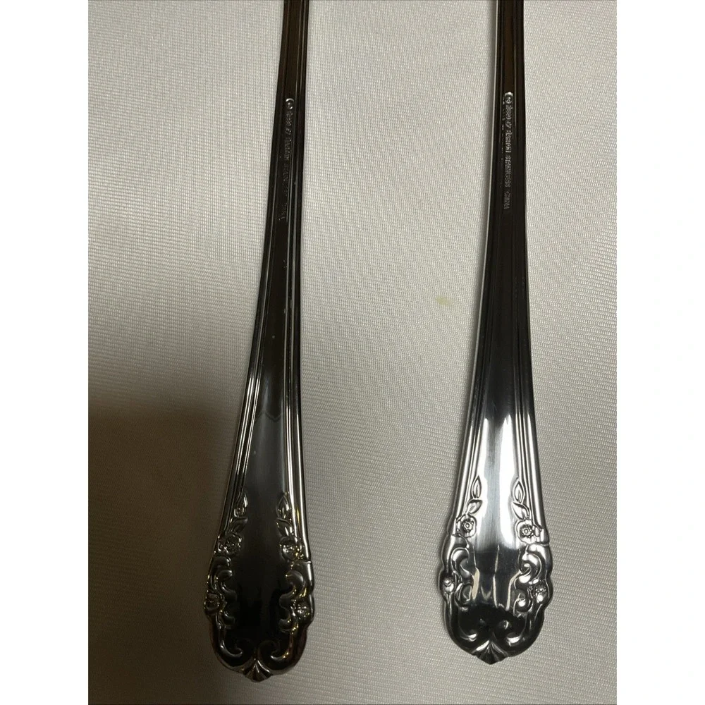 Reed & Barton Saville Garden Salad Serving Set Stainless Steel